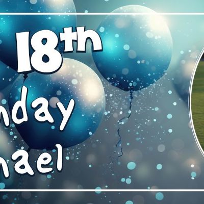 Personalised Banner (Dark Blue/Balloons)