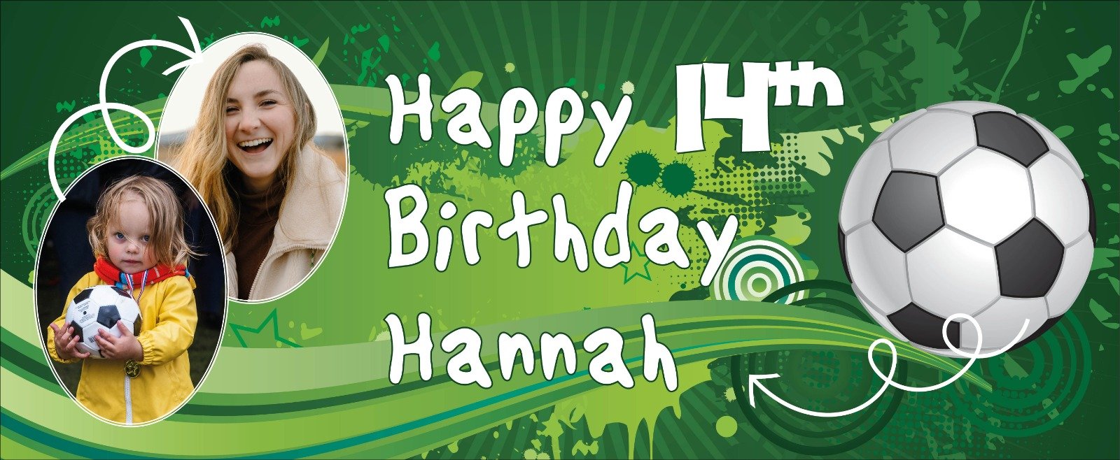 Green footbal birthday banner confirmation Banner 2
