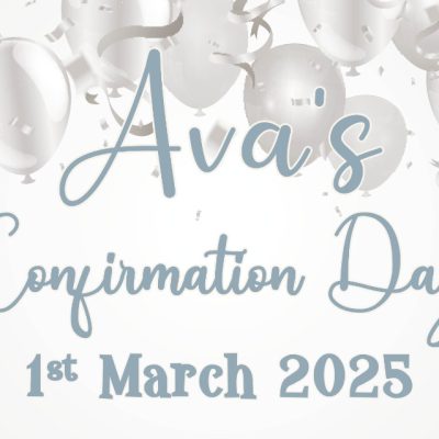 Personalised Banner (Silver Confirmation)